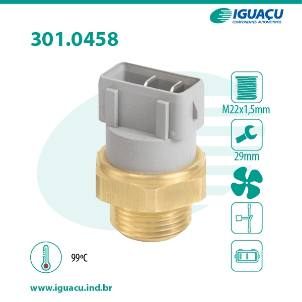 Interruptor Radiador (s/ar) Para Escort/verona Iguaçu 458-99