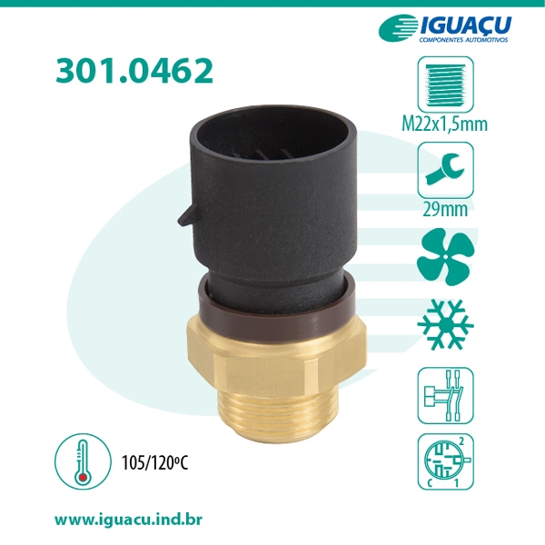 Bulbo Radiador Compatível Gm Astra 1995 A 1996 iguaçu 462-105