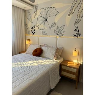 Kit 3 Placas Moduladas para cabeceira de cama Estilo Sabrina Semi redonda