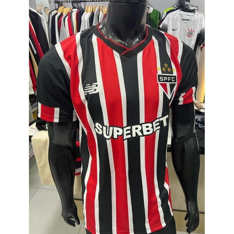 camisa de time do São Paul 2024/25 listrada New balanc