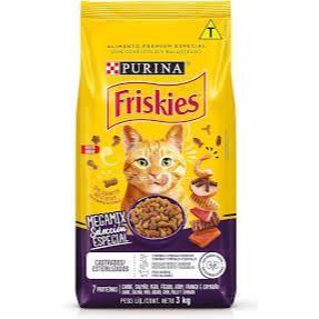 Ração Seca Nestlé Purina Friskies Megamix para Gatos Adultos 3kg