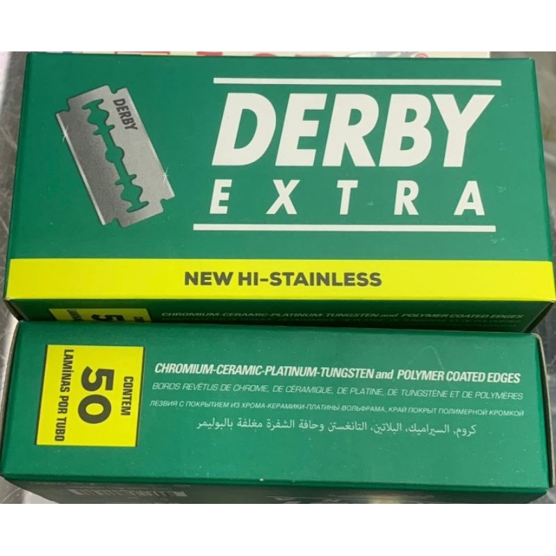 Lâminas de Barbear Derby Extra Platinum Nova Embalagem