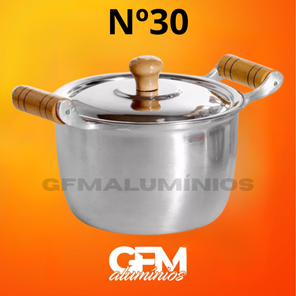 Caldeirão Grande Alumínio Batido Fundido Grosso Nº 30 -12 Lts Panelas Grandes Utensílios. Cozinha