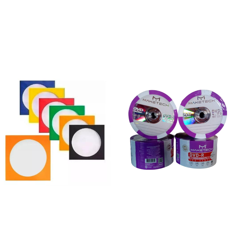 20 unidades de Mídia Virgem DVD-R 4.7gb 120min 16x - Maketech Grava Jogo PS2