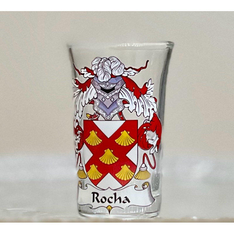ROCHA - COPINHO DE CACHAÇA/TEQUILA PERSONALIZADO COM BRASÃO DE FAMÍLIA