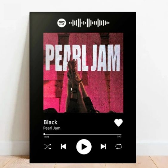Quadro interativo Spotify Pearl Jam - Black