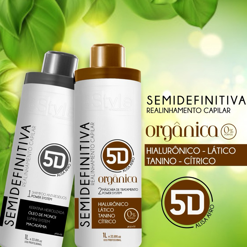 SUPER PROGRESSIVA SEMI DEFINITIVA 5D ORGÂNICA ALISA AFRO 2X1000ML