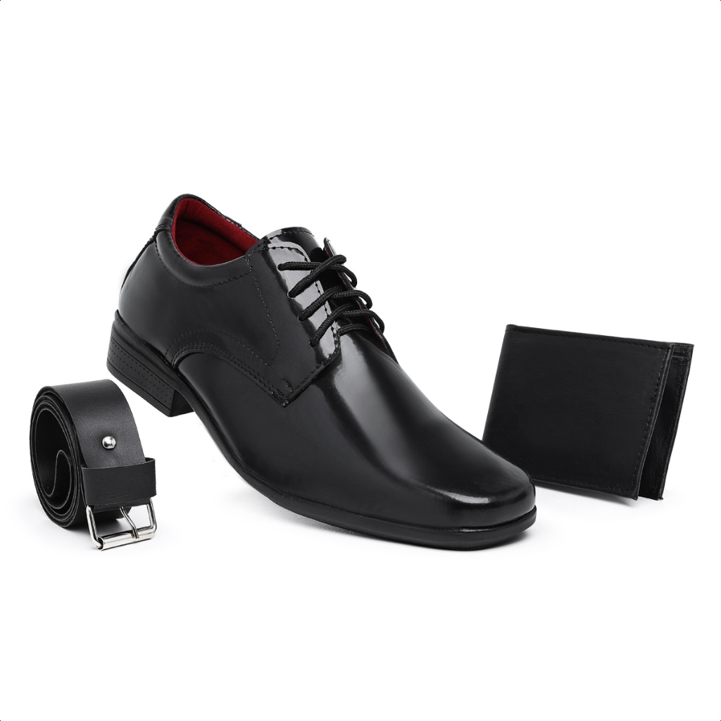 Sapato Social Kit Carteira + Cinto Confortável Promoçao Oferta