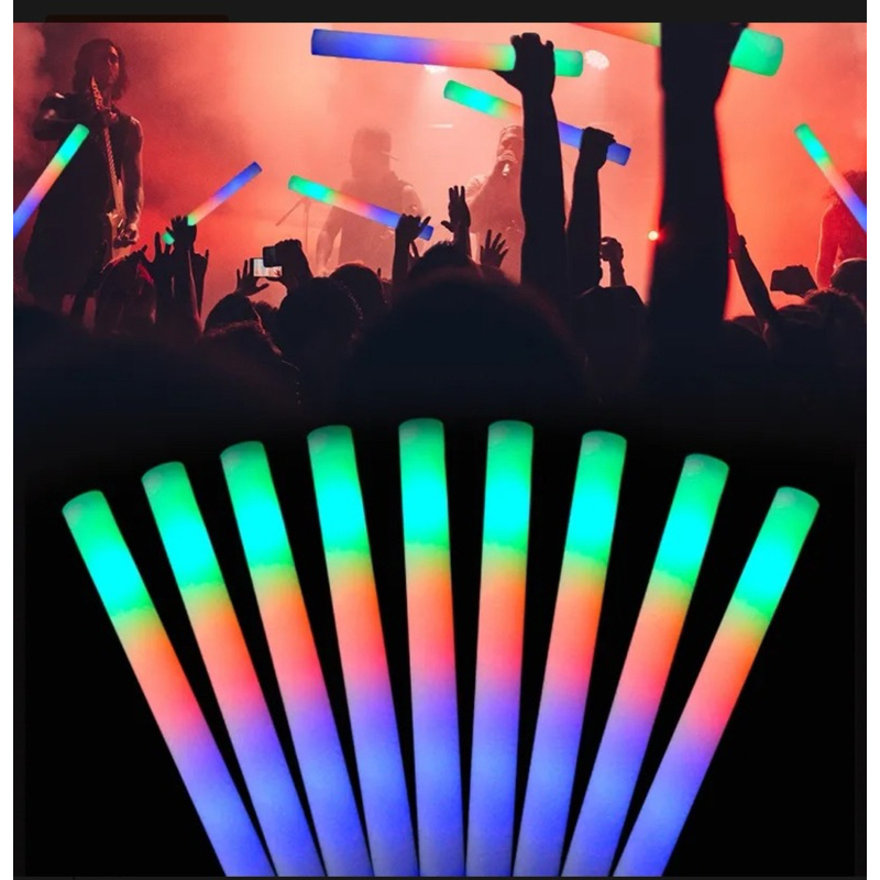 10 Bastão Led Neon Espuma Balada Festa Formatura Casamentos em Oferta na Shopee
