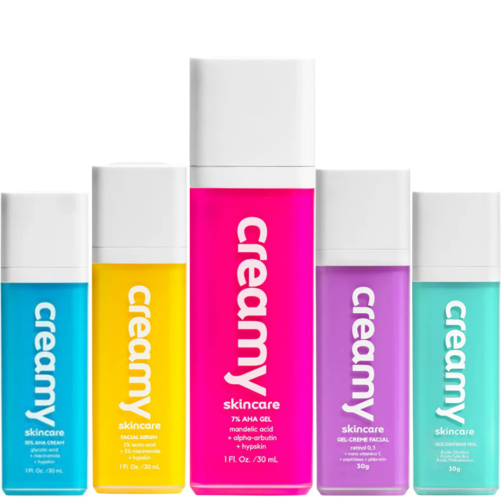 Creamy Skincare - Gel e Creme Skincare 30g (Ácido Glicólico, Ácido Lático, Ácido Mandélico, Retinol, Glicointense Peel)
