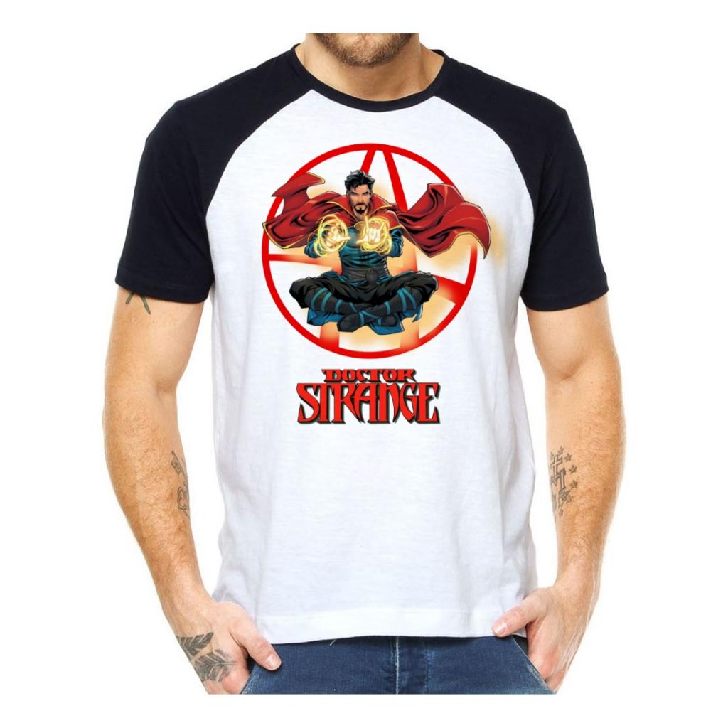 Camiseta camisa doutor estranho strange vingadores capitão américa filme anime nerd