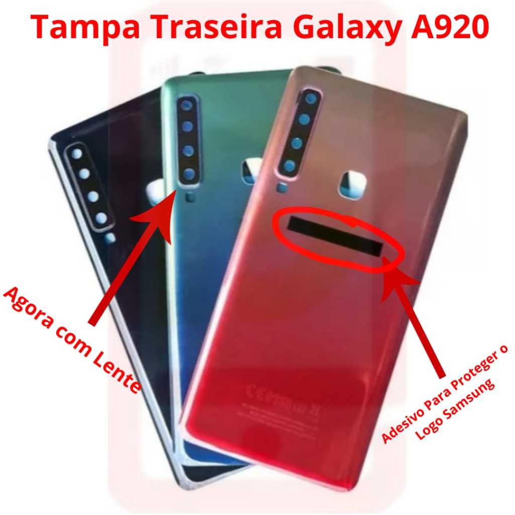 Tampa Traseira Galaxy A9 2018 (A920) #NAPORTAL em Oferta na Shopee