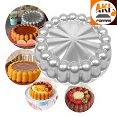 FORMA DECORADA CHARLOTE CAKE 20X19X6 DE ALUMINIO PARA ALTA TEMPERATURA  CODIGO 4147 COM NOTA FISCAL