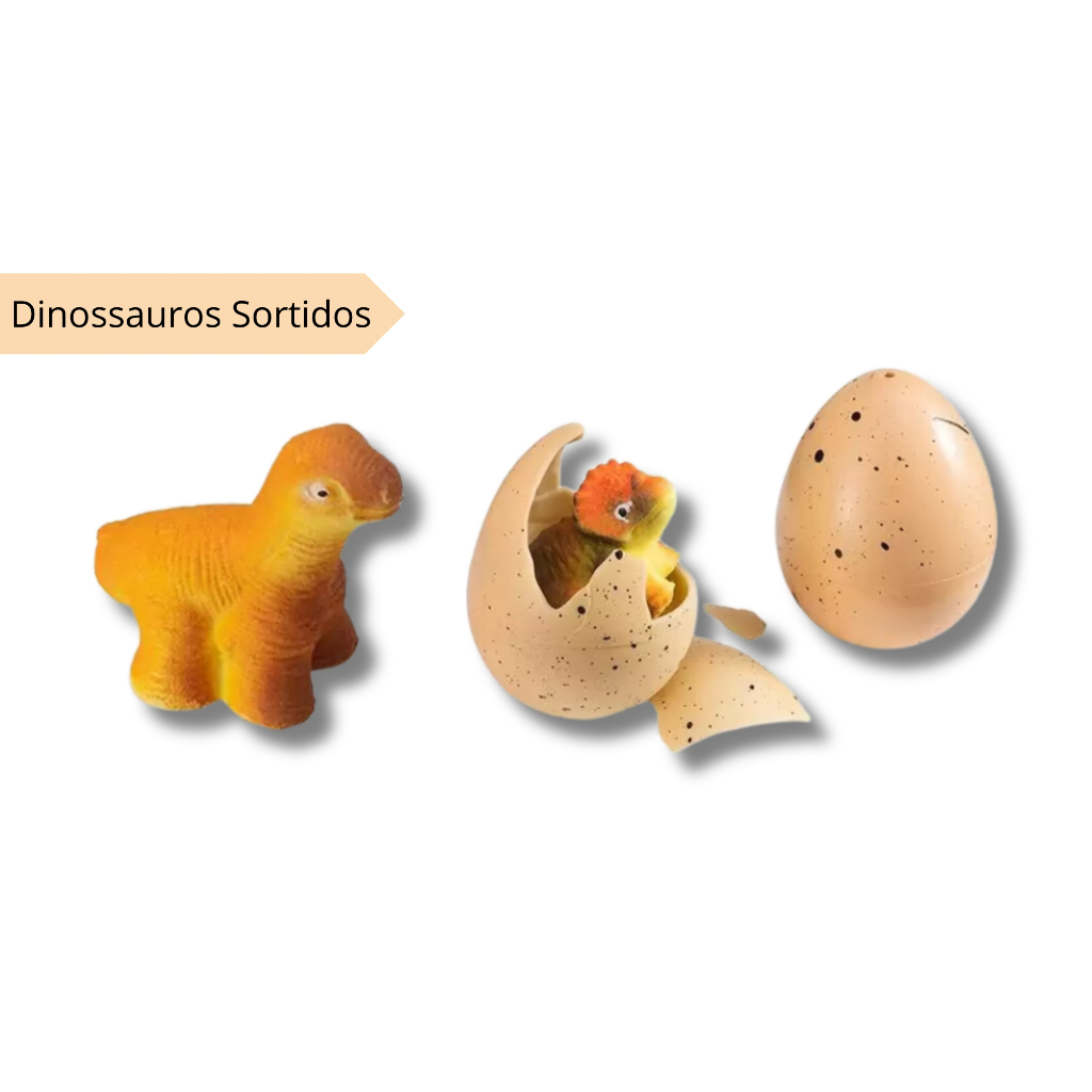 Brinquedo Unitário Ovo Dinossauro Fóssil Egg Tamanho M Cresce na Água Dinossauro Sortido Pop Toys