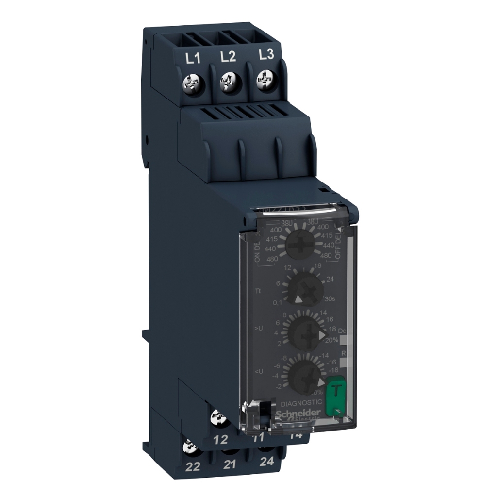 Relé De Controle E Medição Trifásico Multifunção 2NAF 380/80VCA RM22TR33 - Schneider Electric