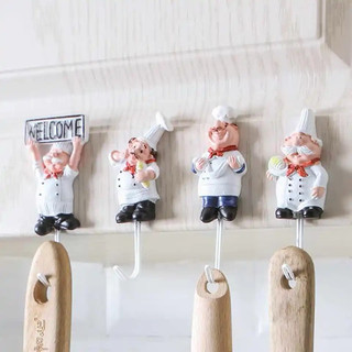 Gancho de Cozinha Chef 4 Pecas adesivo em Oferta na Shopee