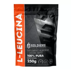 L-Leucina 100% Pura Importada Soldiers Nutrition Aminoácido Suplemento Nutricional Recuperação Muscular