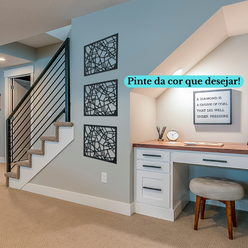 12 Painel vazado cobogó decorativo em MDF 30x30cm Decoração casa