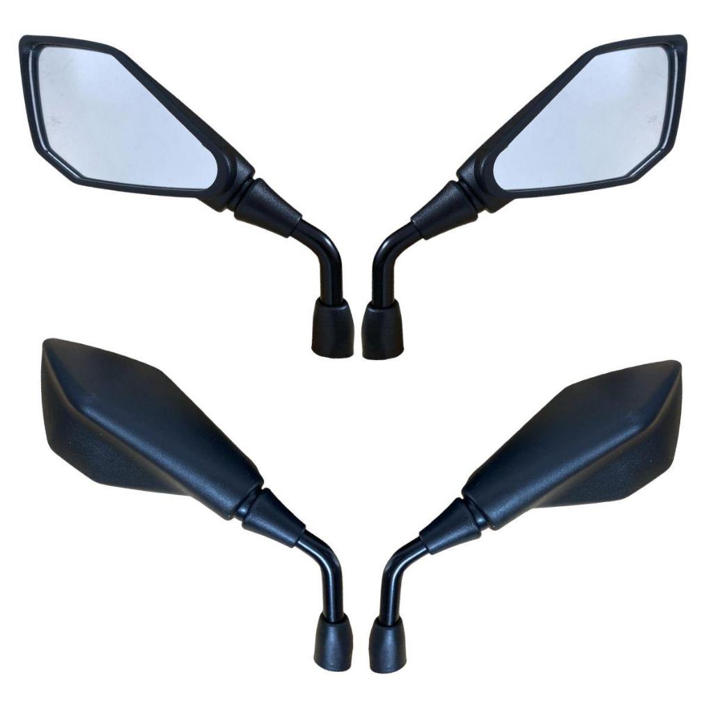 Par Retrovisor Espelho Modelo Z400 Rosca Honda Fixo Haste curta Esportivo (NAO E MINI) — imagem 2 de 2