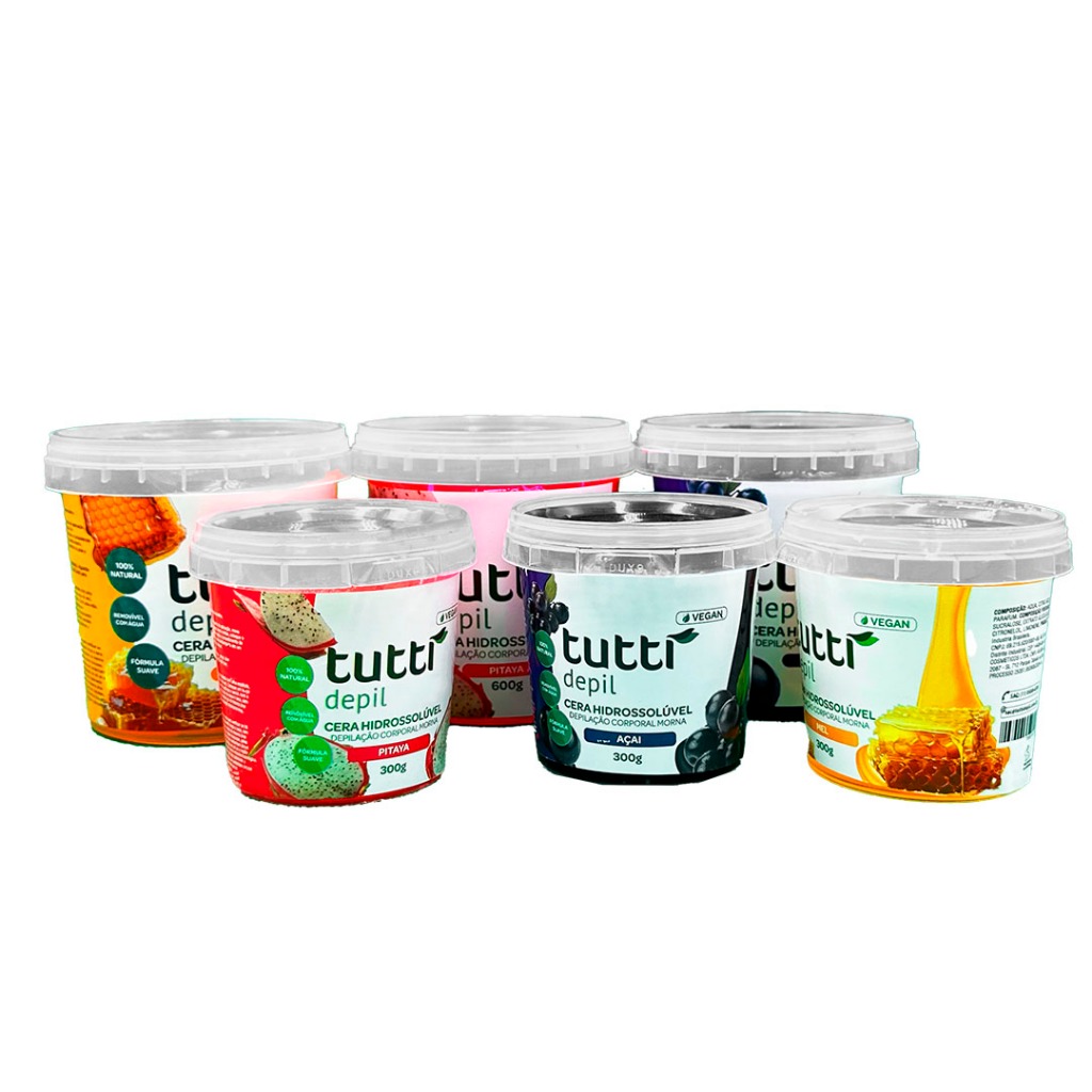 Cera Depilatória Hidrossolúvel 300g Tutti Depil com x1 Unidade
