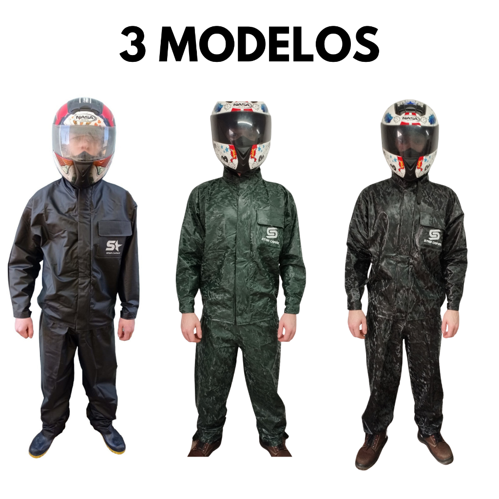 Capa De Chuva - Conjunto Calça Jaqueta Impermeavel Luxo Pvc Com Bolso - Moto / Motoboy / Motoqueiro