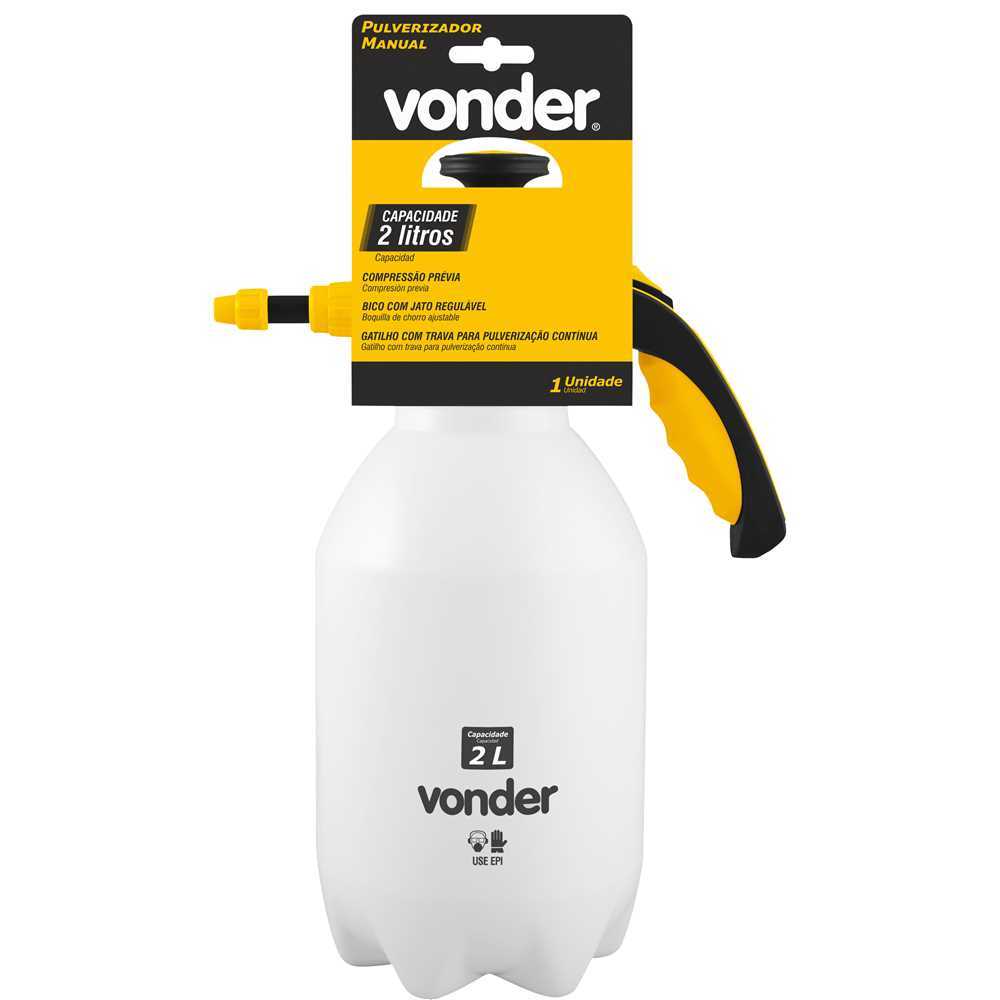 Pulverizador Manual 2L Litros Com Compressão Prévia Vonder — imagem 2 de 2