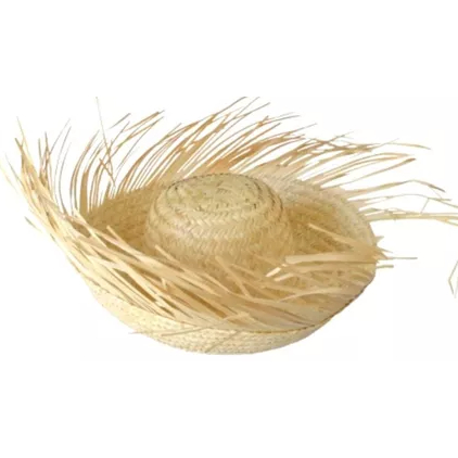 Kit 15 Chapéus de Palha Desfiado São João Festa Junina Adulto Infantil