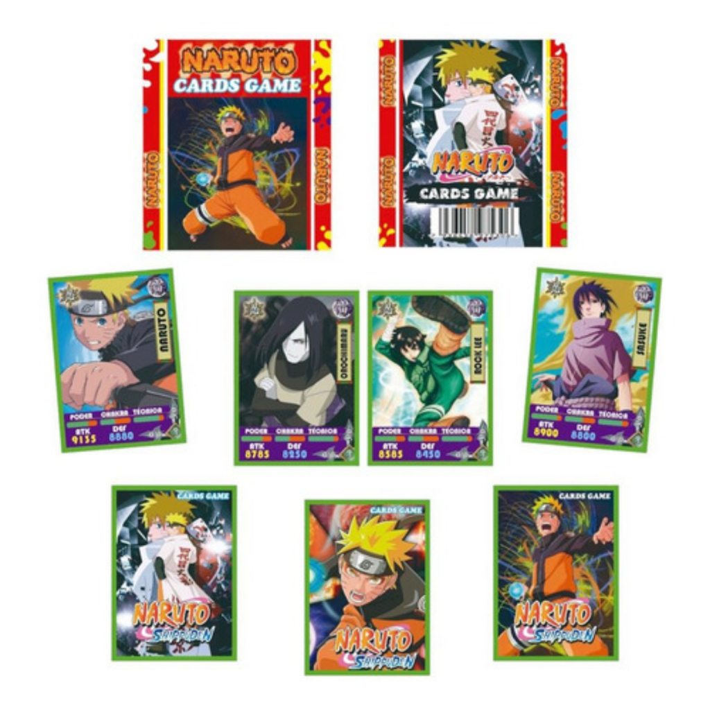 400 Card/Figurinhas naruto = 100 envelope lacrados