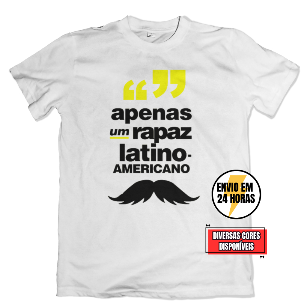 Camiseta "Apenas Um Rapaz Latino-Americano" - Belchior MPB Música