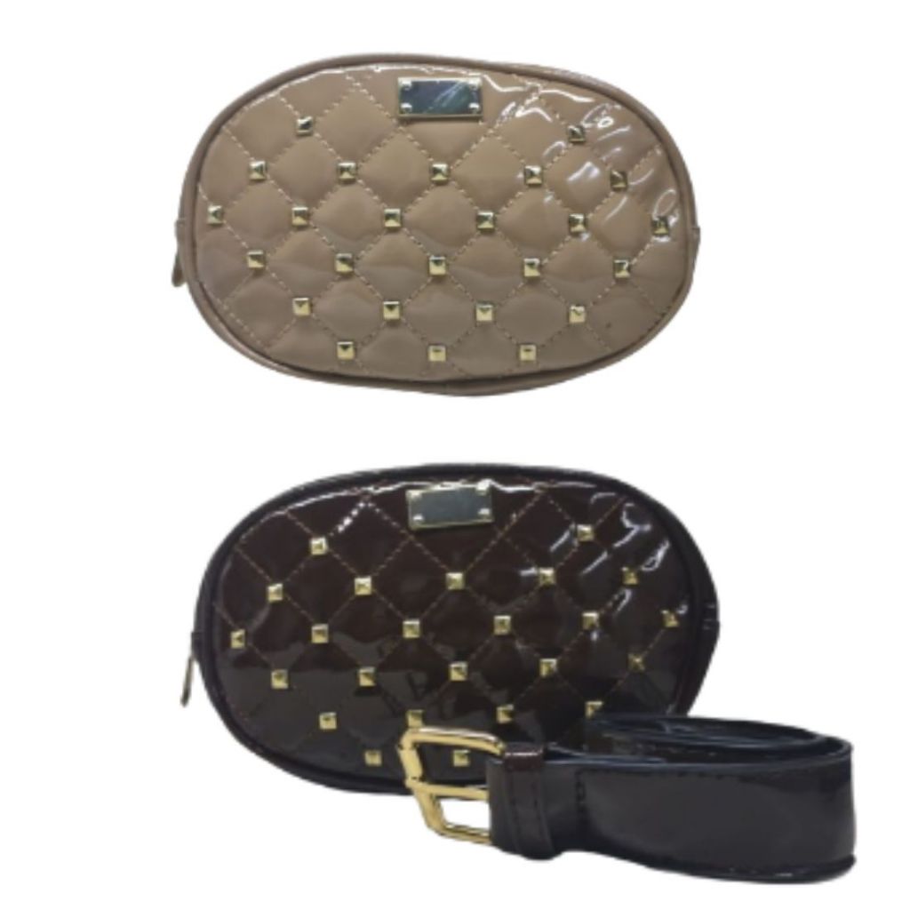 Bolsa Pochete Feminina em Couro Sintético e Verniz Y0825