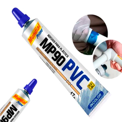 Cola Para União De Canos Tubos Conexões Adesivo Plástico PVC 75g MP90 Soldagem Frio Água Válvula