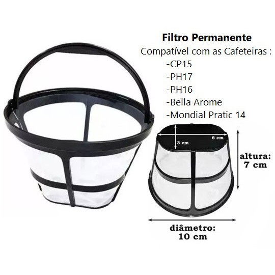 FILTRO CAFETEIRA ORIGINALCP 15 COMPATÍVEL COM FILTRO 102
