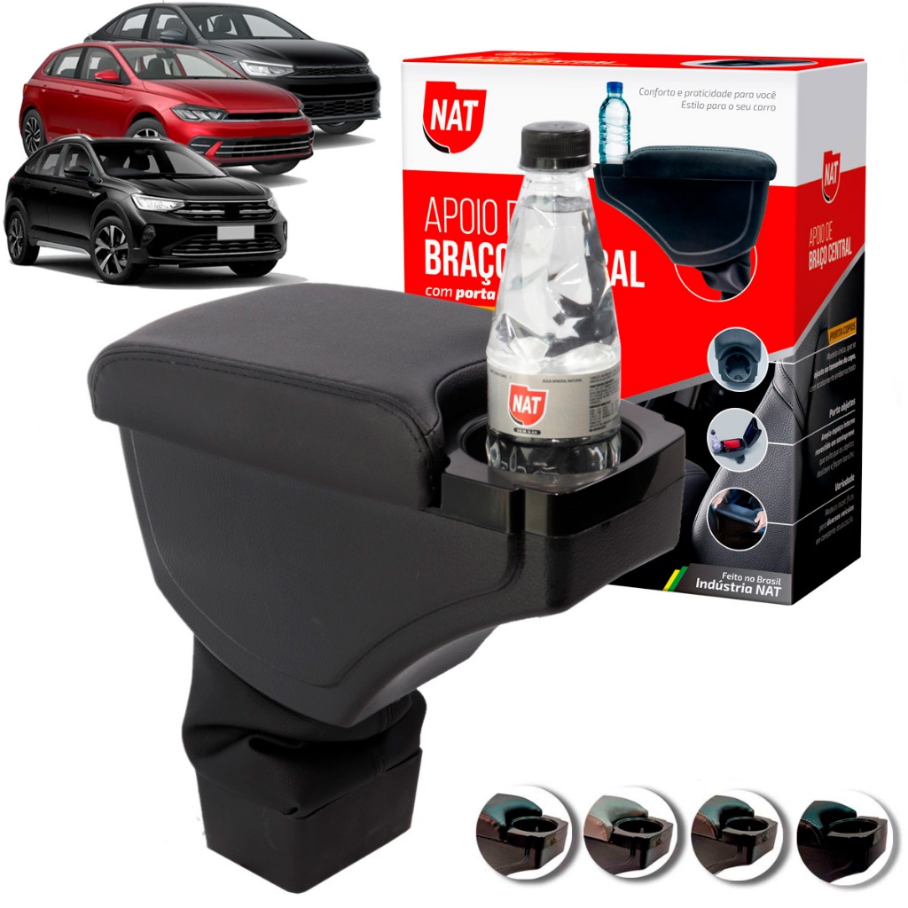 Apoio de Braço Polo, Virtus 2018 Até 2024 E Nivus 2024  C/ Porta Copo em Oferta na Shopee