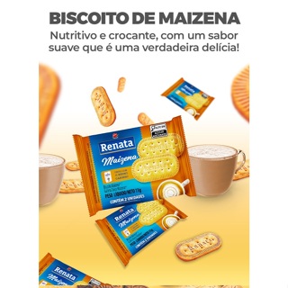Biscoito Renata Maizena 11g Sachê  c/2 UN caixa Com 20 Unidades em Oferta na Shopee