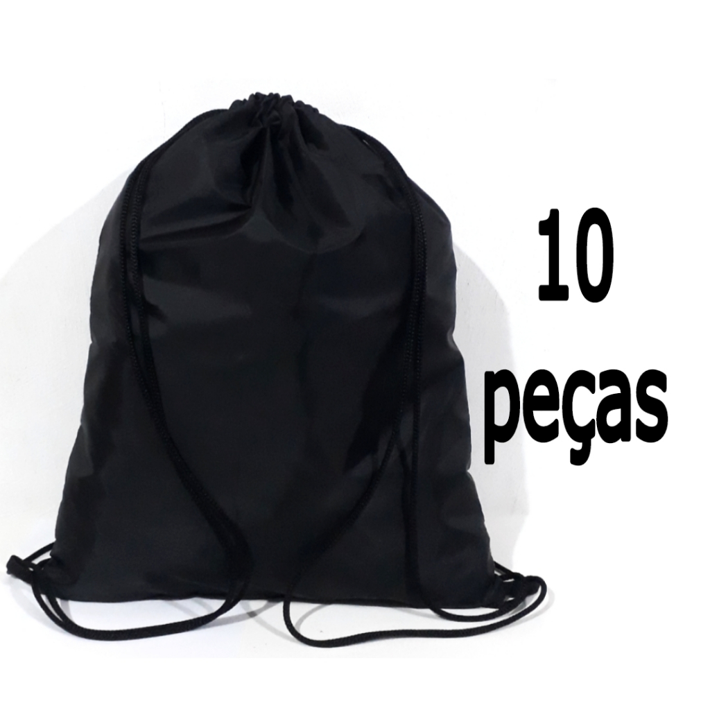 Kit 10 Mochilas de Saco Esporte Academia Chuteira Roupas basquete vôlei nylon 70