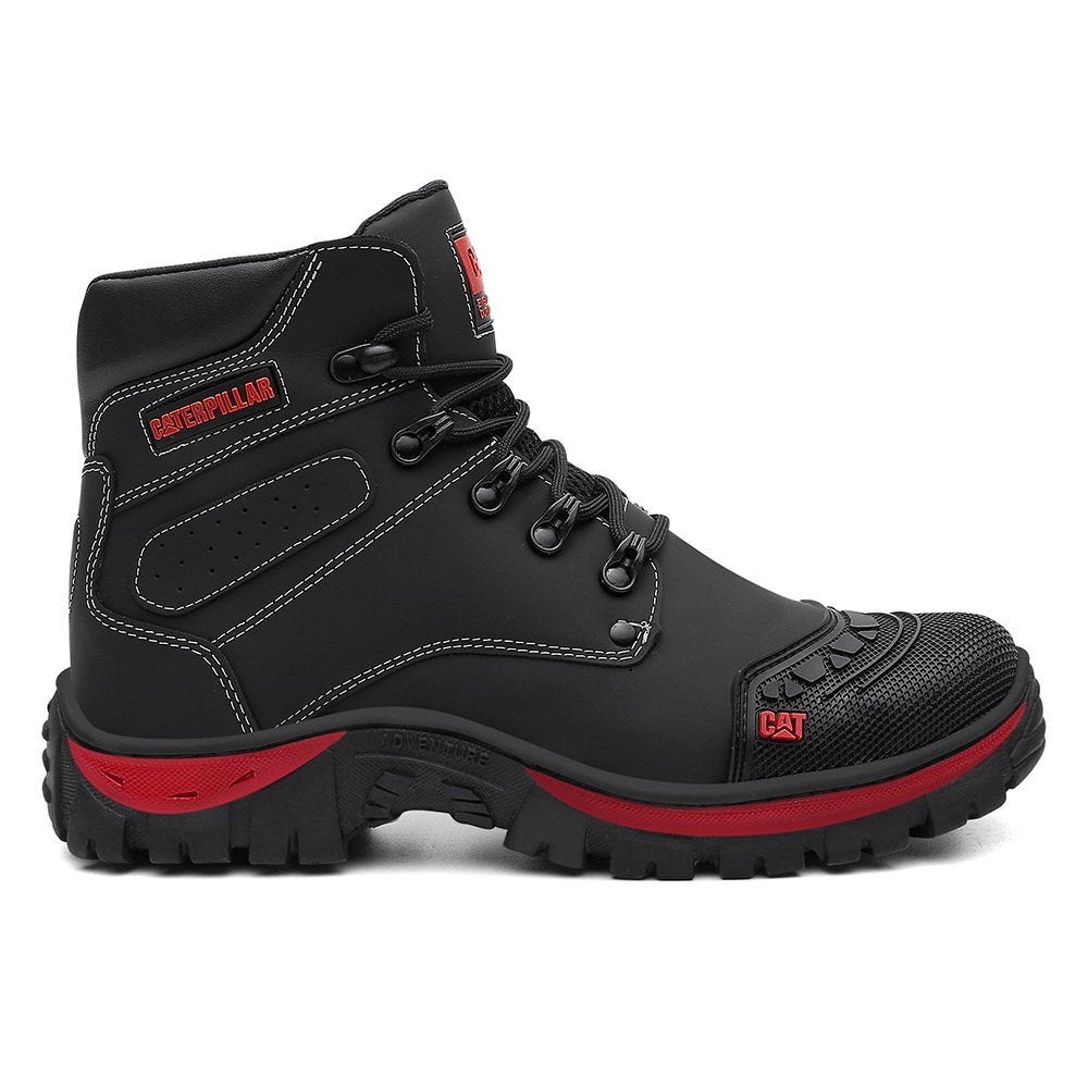 Bota para Trilha Adventure Cat Couro Emborrachado Em Palmilha Em Gel