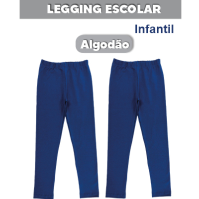 Kit Com 2 Calças Leggings Escolares na Cor Marinho - Infantil do 2 ao 12