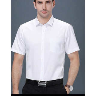 Camisa Social Masculina - 65% Poliéster, 35% Algodão, Camisas de manga curta disponíveis com ou sem bolso