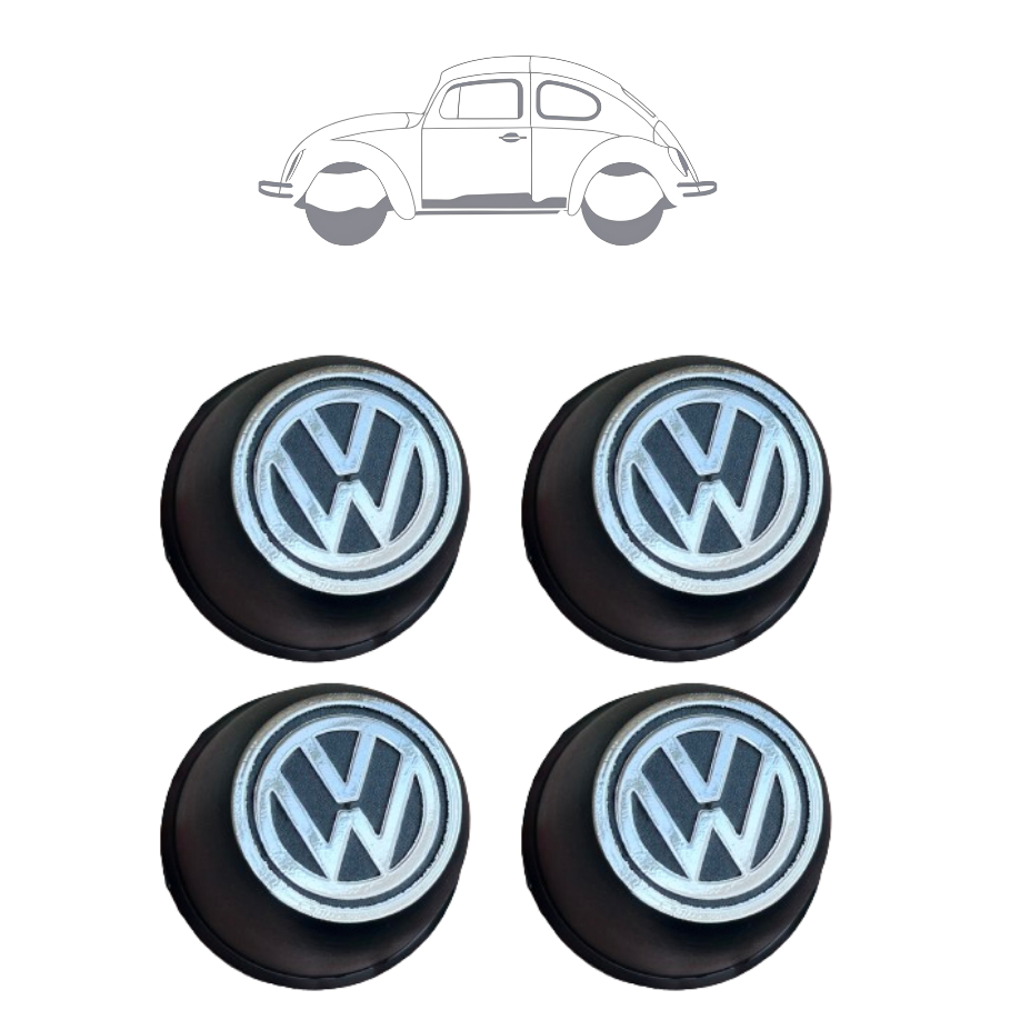 Jogo Calota Centro da roda Copinho Fusca Brasilia Variant  Logo VW cromado - aro 14 aro 15 em Oferta na Shopee