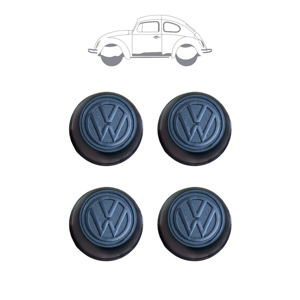 Jogo Calota Centro Copinho Fusca Brasilia Variant  Logo VW preto - aro 14 aro 15 em Oferta na Shopee