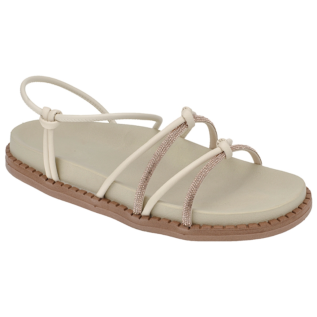 Sandalia Feminina Rasteira Papete Chinelo Birken Brilho Strass Confortável Moda Casual Tendencia