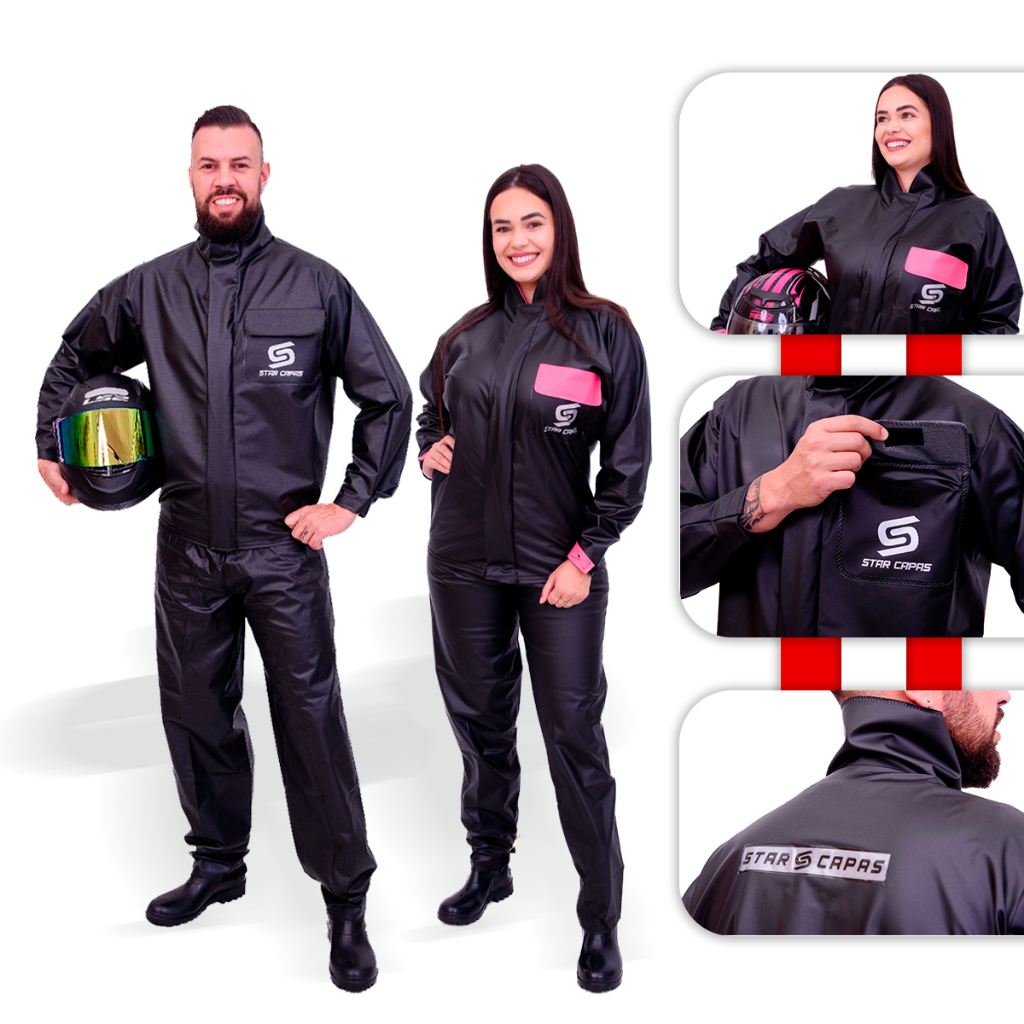 Capa De Chuva Motoqueiro Motoboy Moto Conjunto Impermeável em Oferta na Shopee