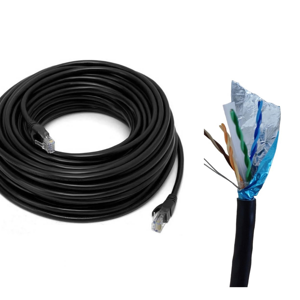 Cabo De Rede Patch Cord Cat6 25 Metros 25m Cat 6 Blindado