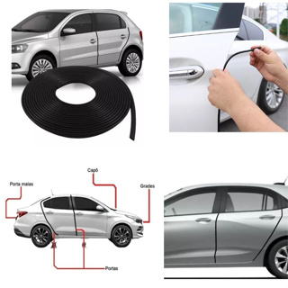 Borracha Protecao borda Porta de Carro e Bordas Veiculo - Universal - COM COLA-10 metros em Oferta na Shopee