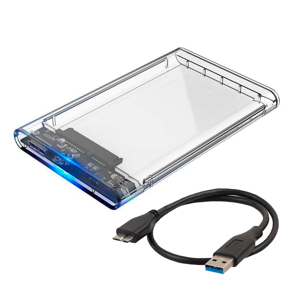 Case Para Hd Externo Transparente Usb Notebook Sata Protect