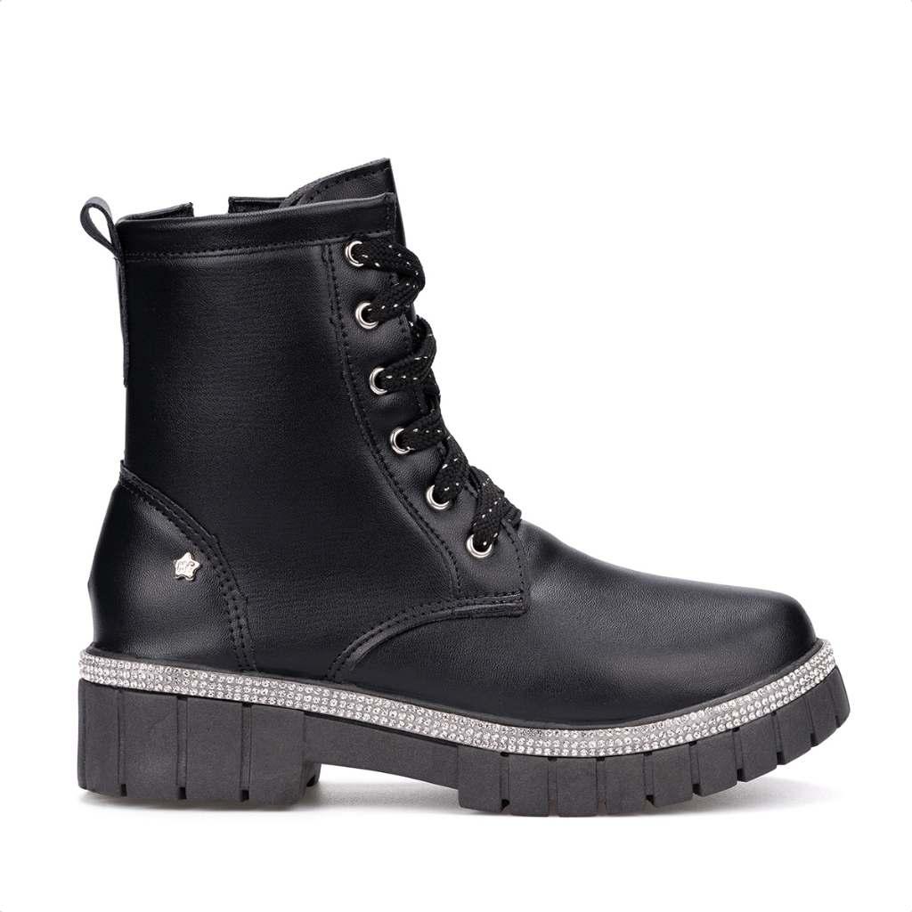 Coturno Infantil Menina Fashion Tratorado De Strass Blogueira Luxo em Oferta na Shopee