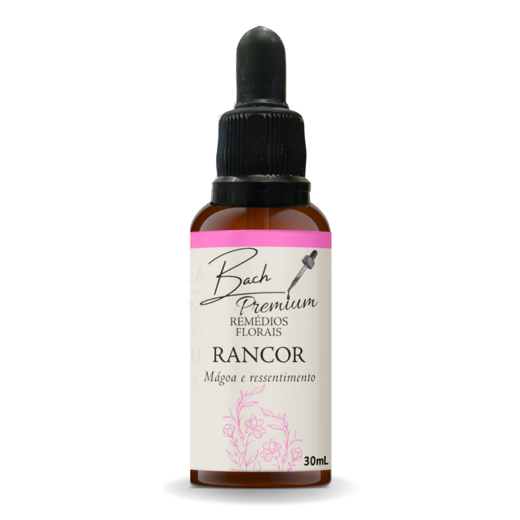 Floral de Bach RANCOR 30ml - Mágoa e Ressentimento - Remédios Florais Premium