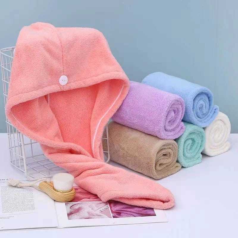Kit 5 Unidades Toalha Mágica Feminina para Secagem Rápida dos Cabelos