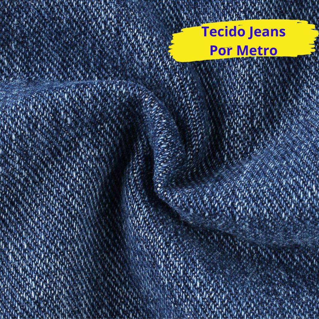 Tecido Jeans Grosso 100% Algodão 1 Metro em Oferta na Shopee