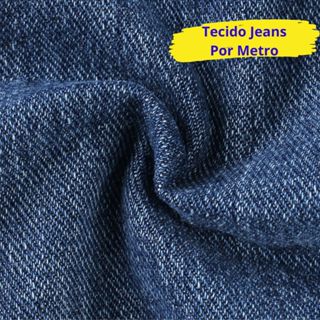 Tecido Jeans Grosso 100% Algodão 1 Metro em Oferta na Shopee